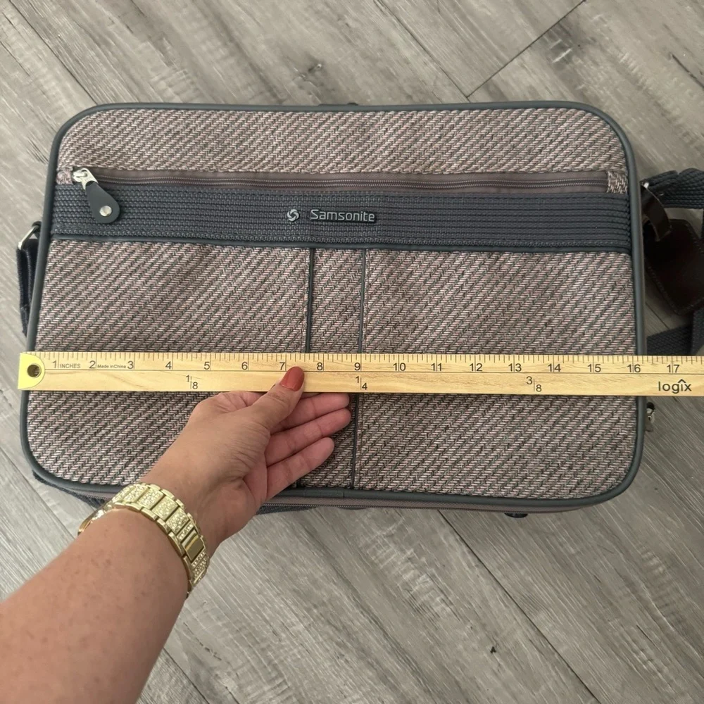 Samsonite Silhouette 4 Vintage Luggage Set of Two 1987 Brown Tweed